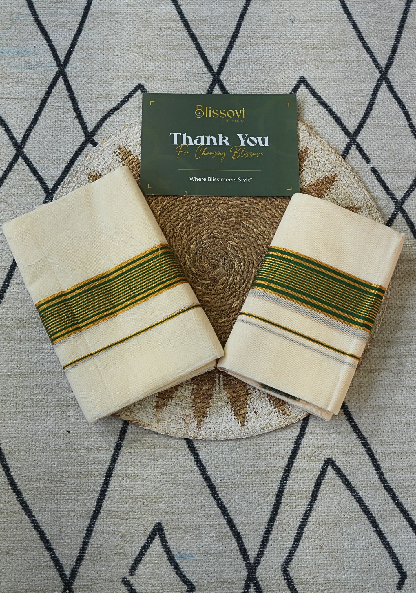 Devika Emerald Heritage Kerala Set Mundu
