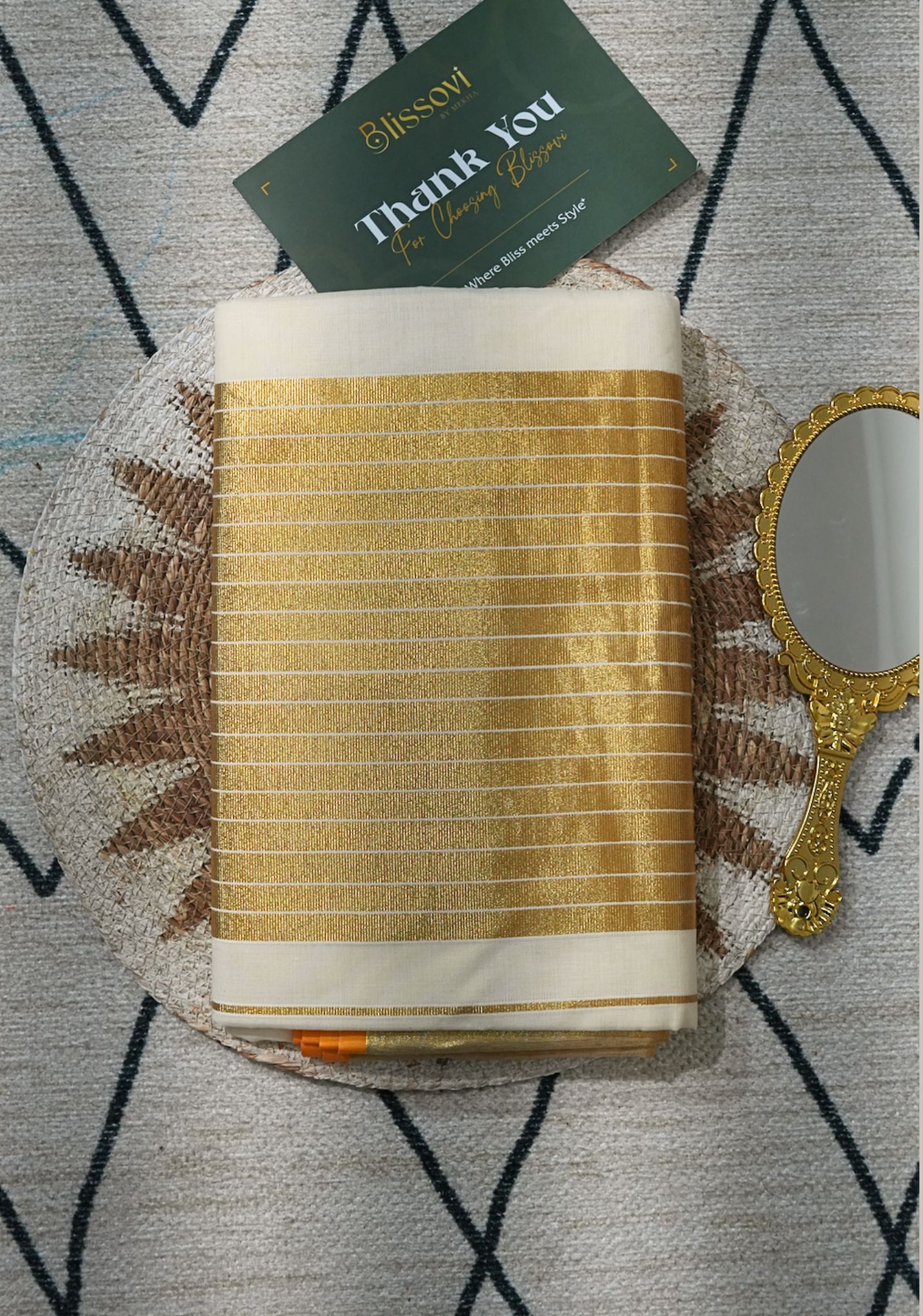 Padma Thara Lotus Tissue Kasavu Saree