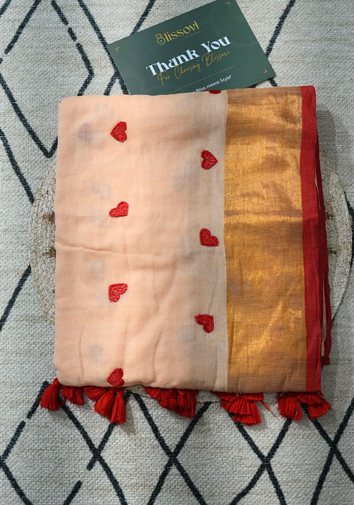 Hridaya Mulmul Cotton Saree