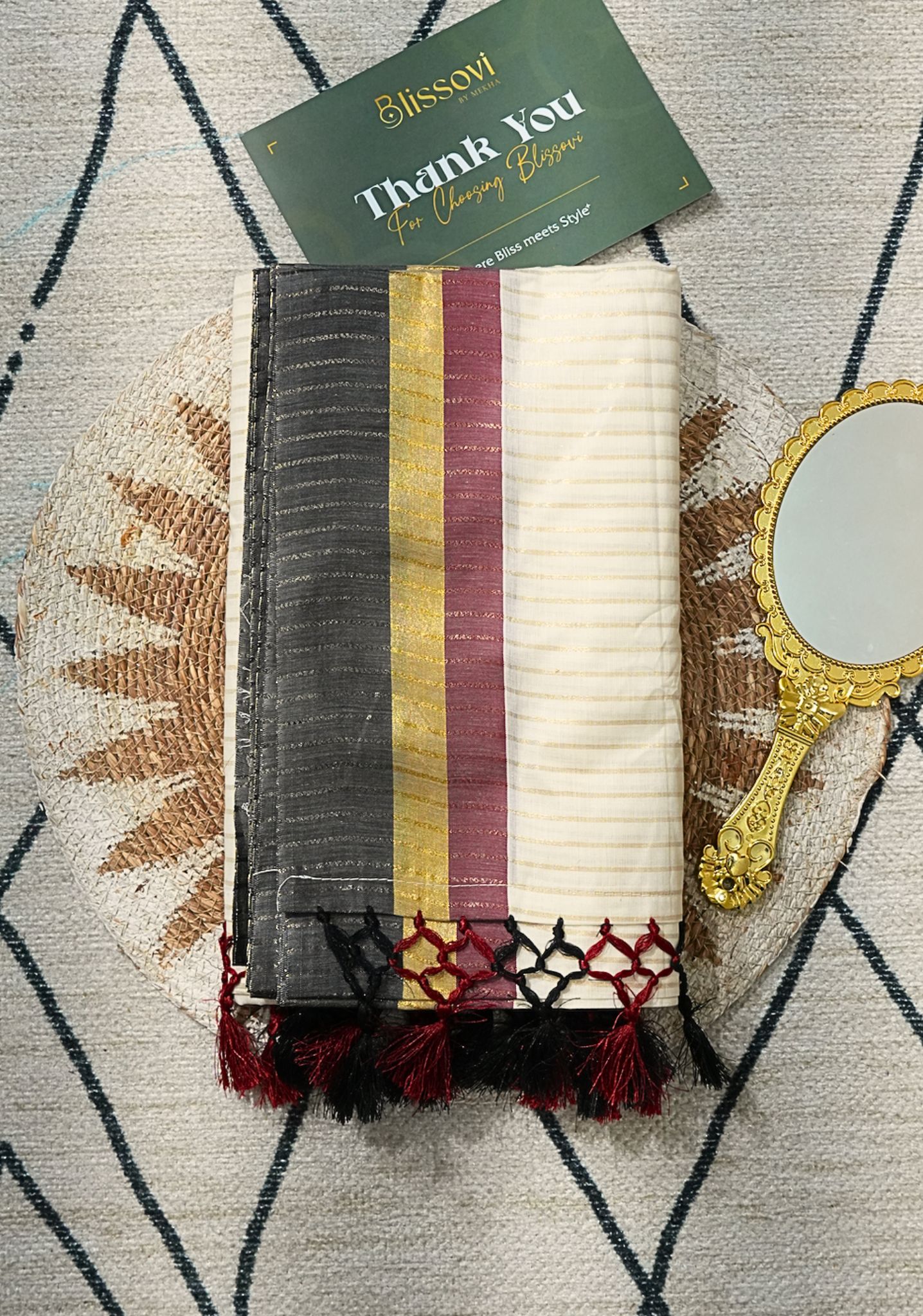 Niranjana Cotton Stripe Saree