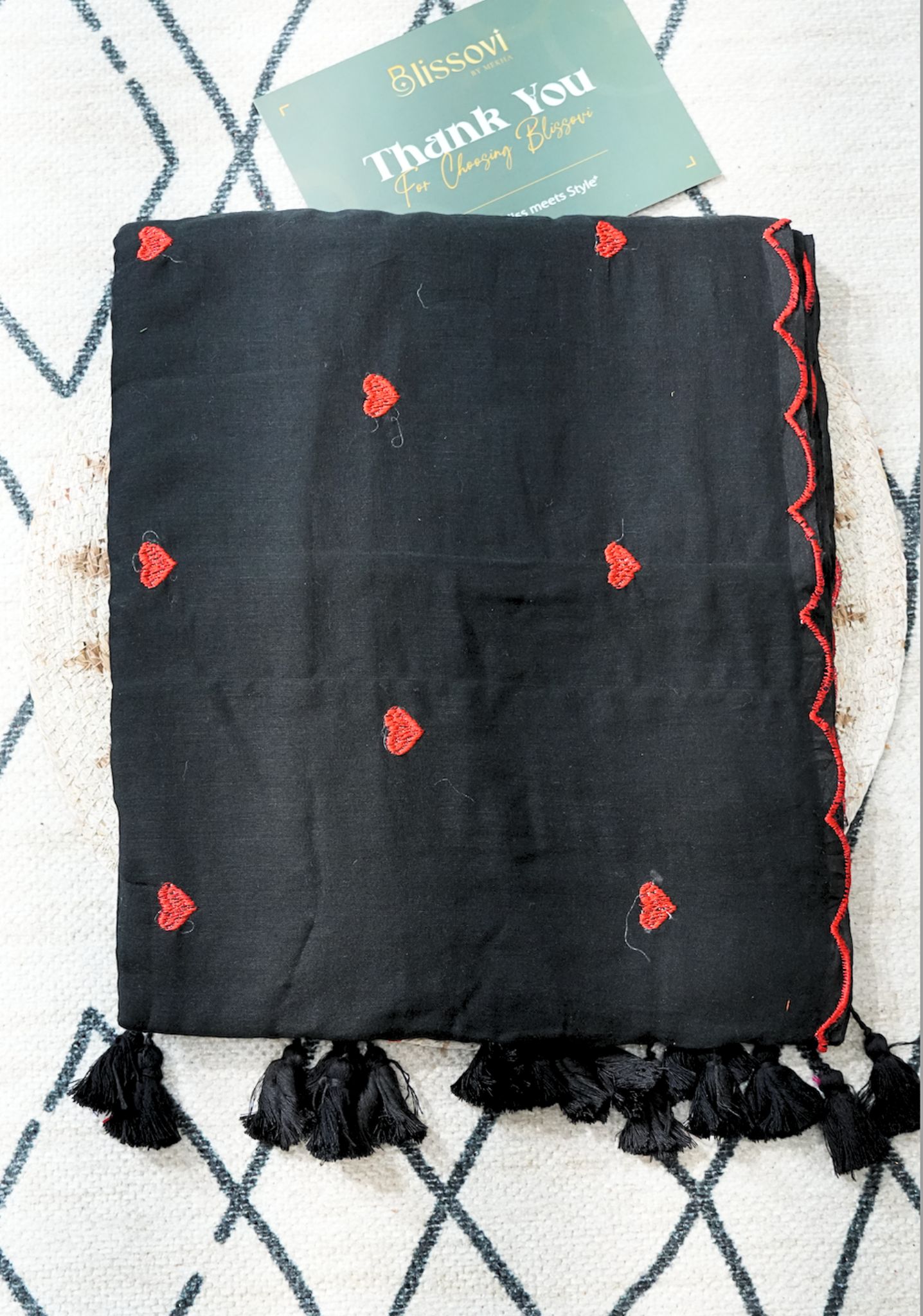 Rivana Heart Bloom Mul Cotton Saree